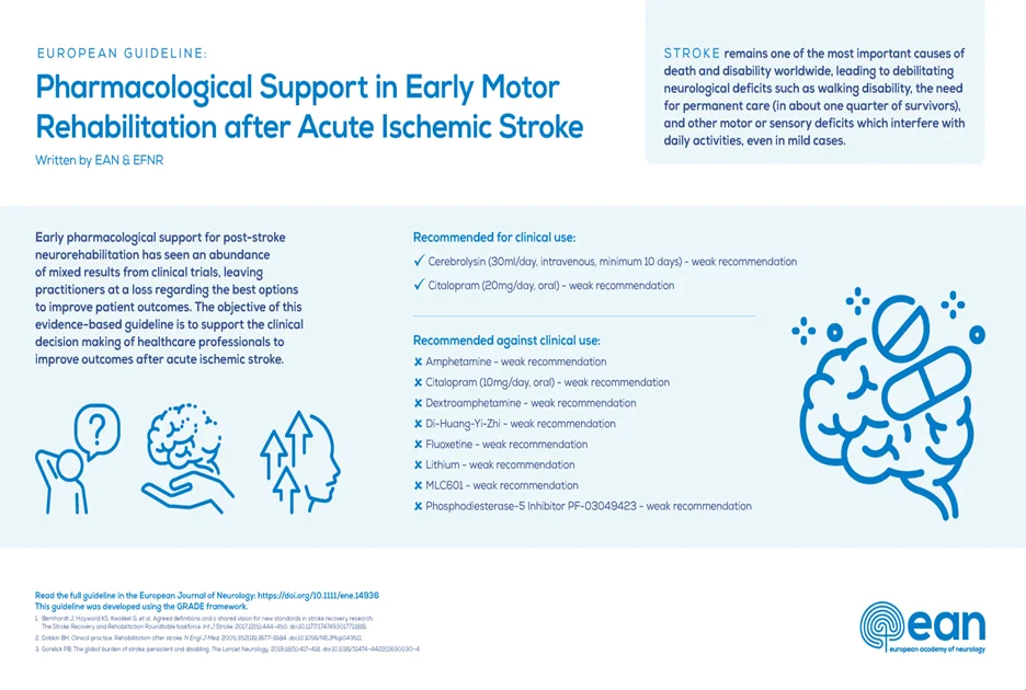 Pharmacological support in early motor rehabilitation after acute ischemic stroke