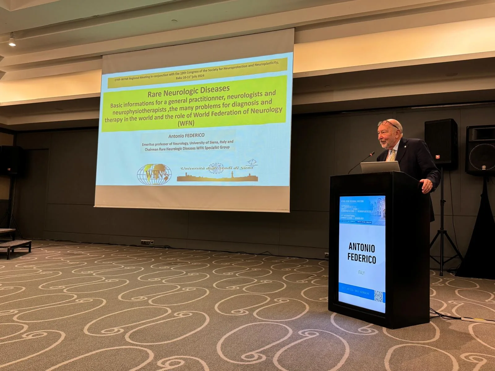 Interview with Professor Antonio Federico at the WFNR-EFNR Regional Meeting in conjunction with the 19th Congress of the Society for the Study of Neuroprotection and Neuroplasticity (SSNN) and the 19th International Summer School of Neurology 2 WhatsApp Image 2024 11 27 at 14.26.05 c83bf7ac